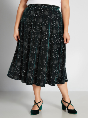 Modcloth X Collectif A Star Shines Tonight Midi Skirt