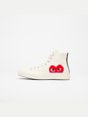 Converse Chuck 70 Ox High Sneaker In Milk/white/high Risk Red