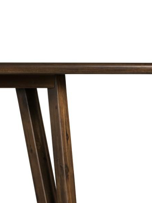 Leah Dining Table In Rubbed Brown