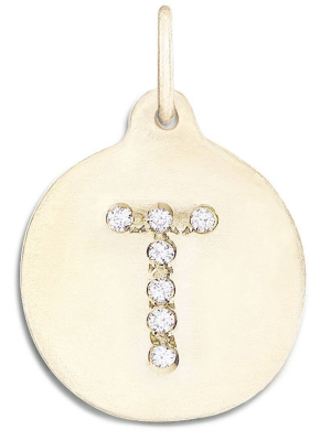 "t" Alphabet Charm Pavé Diamonds