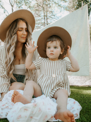 Gemma Tunic ~ Beige Everyday Stripe