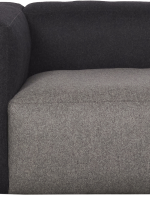 Hay Mags Soft Modular Sofa – Light Grey/dark Grey – Left Armrest