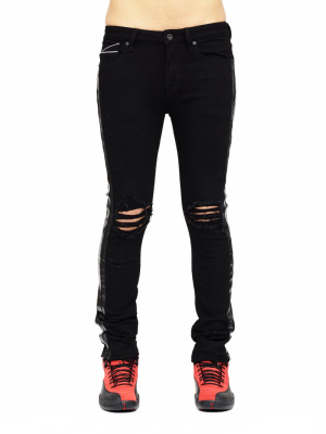 Punk Super Skinny Stretch Black Jeans