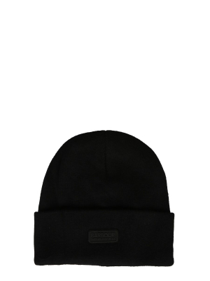 Barbour Logo Patch Ribbed-knit Beanie