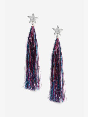 **christmas Star Tassel Earrings