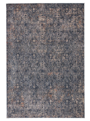 Vibe By Jaipur Living Ayvah Trellis Blue/ Cream Area Rug (7'10"x9'9")