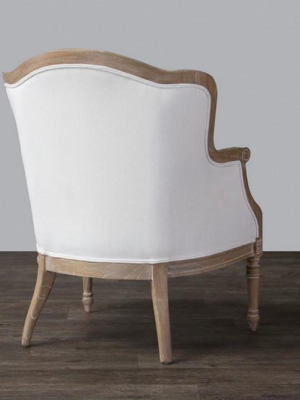 Cael Traditional Oak French Accent Chair