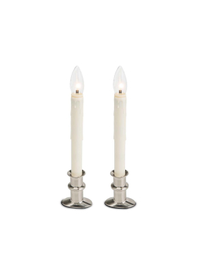 Plow & Hearth - Adjustable Window Hugger Candles, Set Of 2