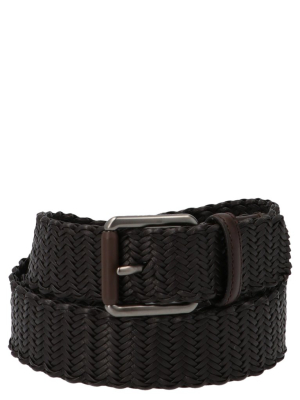 Ermenegildo Zegna Woven Buckle Belt