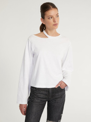 Tate Cut Out Long Sleeve In White