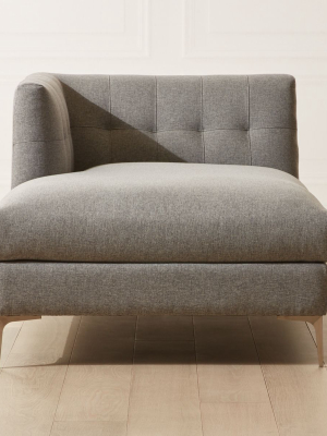 Holden Grey Tufted Left Arm Chaise