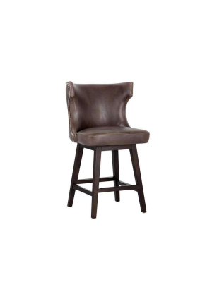 Neville Swivel Counter Stool - Havana Dark Brown