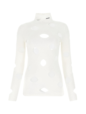 Prada Openwork Turtleneck Sweater