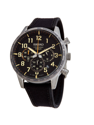 Seiko Lord Chronograph Quartz Black Dial Men's Watch Ssb367p1