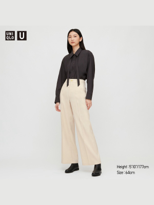 Women U Twill Wide Pants