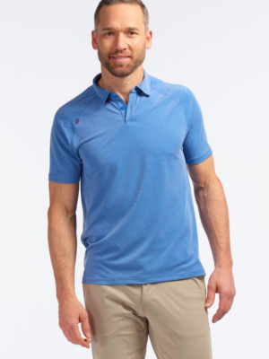 Rhone Delta™ Pique Polo- Track Blue