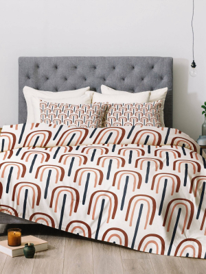 Emanuela Carratoni Modern Rainbow Pattern Comforter Set - Deny Designs