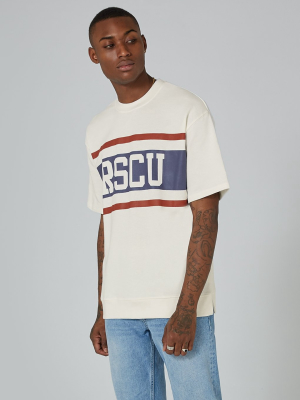 Ecru Short Sleeve Sweatshirt