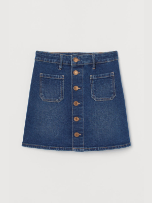 A-line Denim Skirt