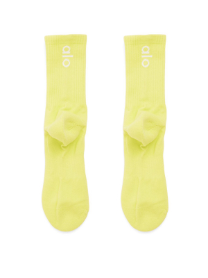 Men's Traverse Sock - Neon Shock Yellow/white