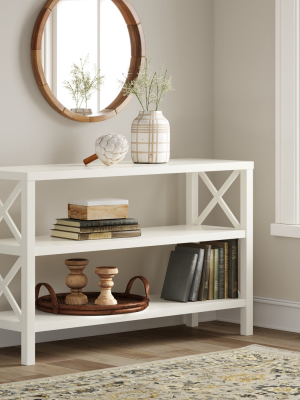 Owings Console Table With 2 Shelves- Off White - Threshold™