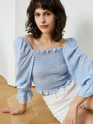 Amelia Blue Country Blouse