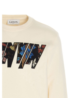 Lanvin Logo Print Crewneck Sweatshirt