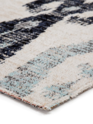 Zenith Indoor/ Outdoor Ikat Blue & Black Area Rug