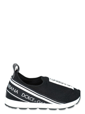 Dolce & Gabbana Kids Sorrento Logo Slip-on Sneakers