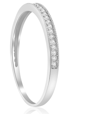 Pompeii3 1/8ct Diamond Wedding Ring 14k White Gold