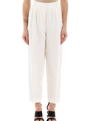 Alexander Mcqueen Lace Band High-waisted Trousers