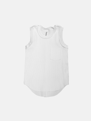 Booso Kids Basic Top Rib - White