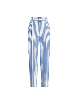 Striped Straight-leg Pant