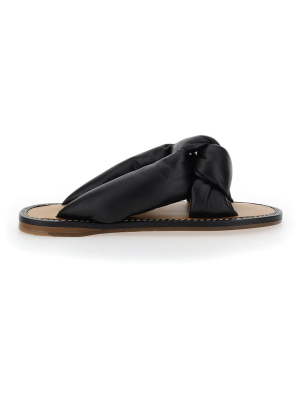 Miu Miu Knot Detail Flat Slides