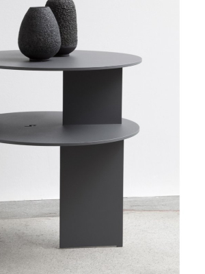 Ben Barber Studio - Sanora Side Table - Matte Textured Basalt Grey