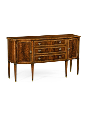 Mahogany Sideboard With Curved Doors