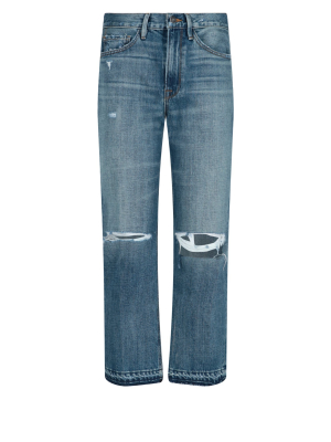 Frame Heritage Piper Ripped High-waisted Jeans