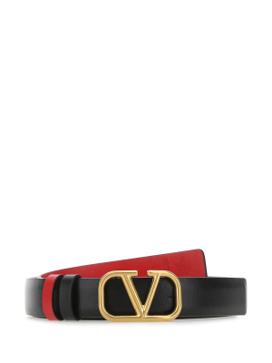 Valentino Vlogo Reversible Buckle Belt