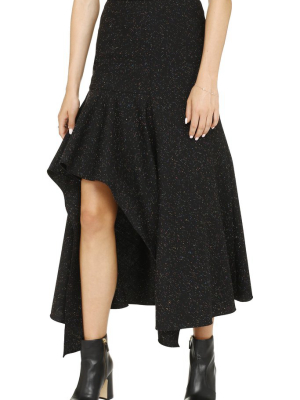 Alexander Mcqueen High Waist Asymmetric Skirt