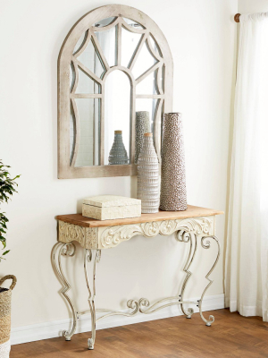 Farmhouse Vintage Inspired Console Table White - Olivia & May