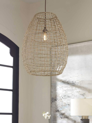 Cross Weave 1 Light Pendant