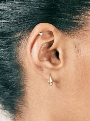 Fine Single Solitaire Diamond Stud Earring