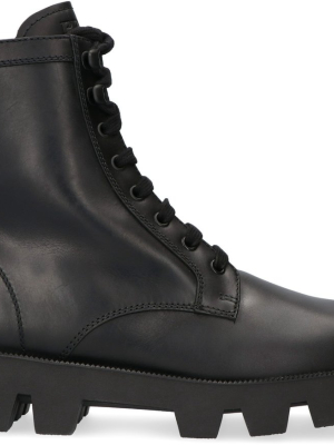 Prada Lace-up Combat Boots