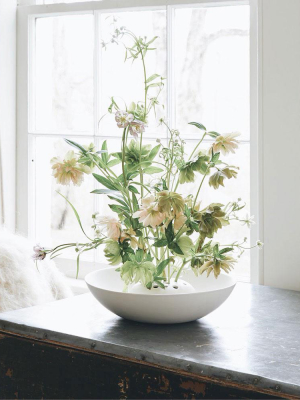 Ceramic Flower Frog Bowl