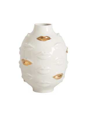 Gilded Muse Round Gala Vase