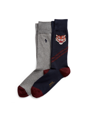 Tiger Dress Sock 2-pack