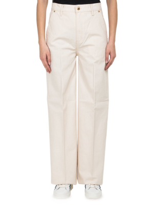 Tory Burch Caroline Straight Wide Leg Jeans