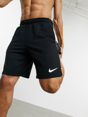 Nike Training Dri-fit Fleece Shorts In Black