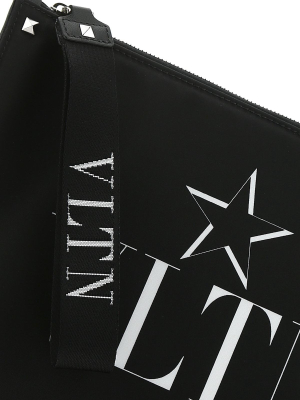 Valentino Garavani Vltn Star Printed Clutch Bag