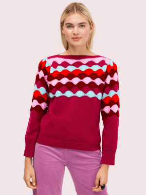 Scallop Intarsia Sweater